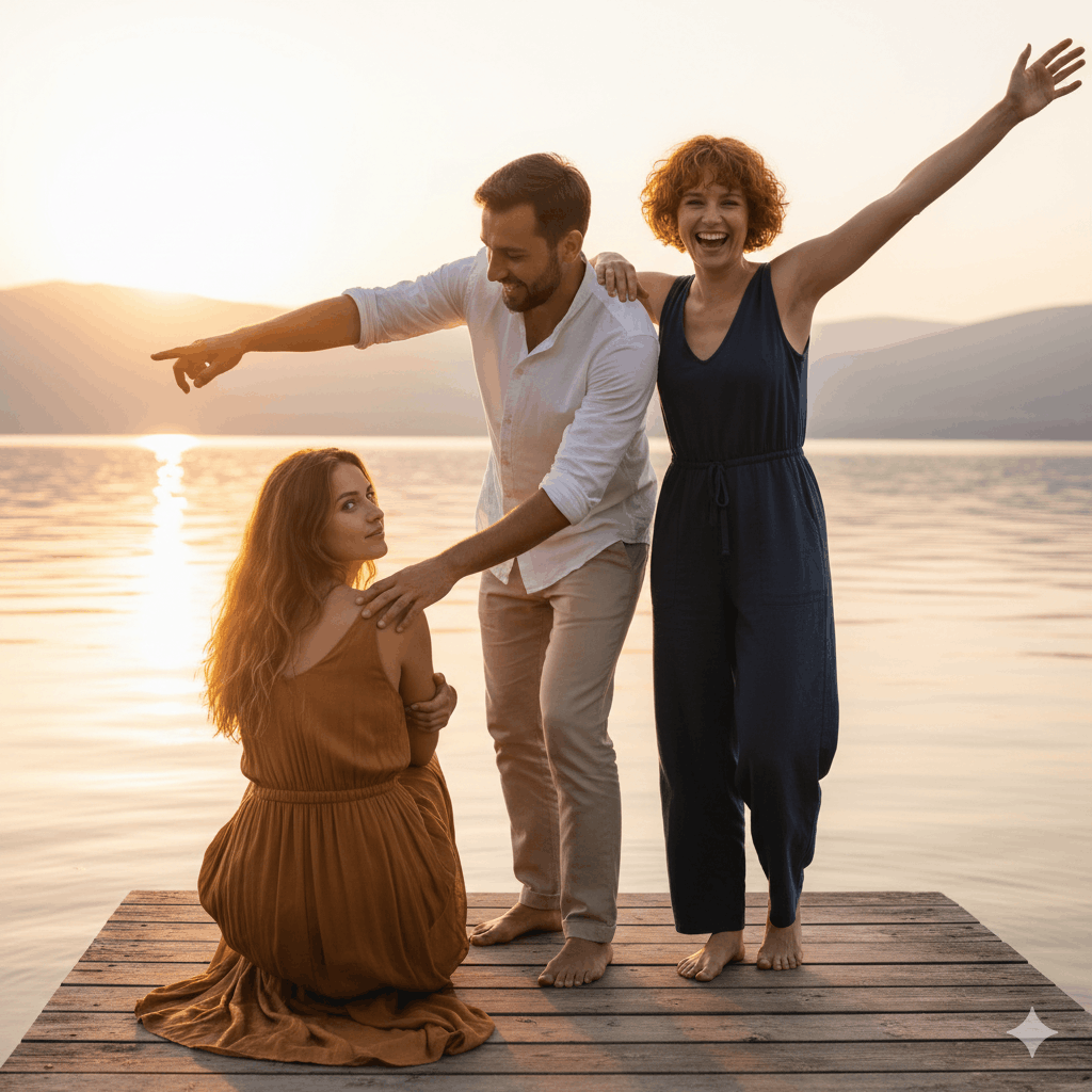 Fotoposen für 3 Personen 2026 Kreative Ideen für moderne Gruppenbilder