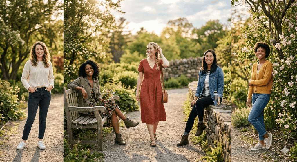 Fotoposen für Frauen draußen – Ideen 2026